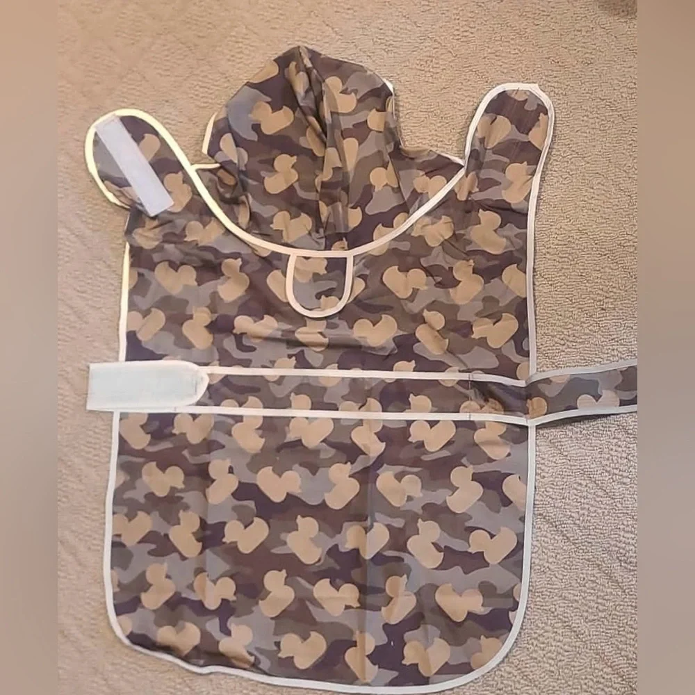 Green Camouflage Ducks Dog Raincoat